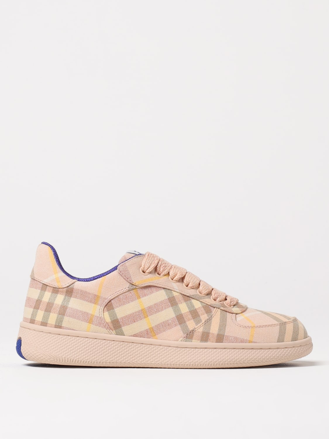 【Burberry】Women Sneakers 8105187C1791 Beige Beige Leather Check Sneakers - Burberry - Women | WE IN STYLE