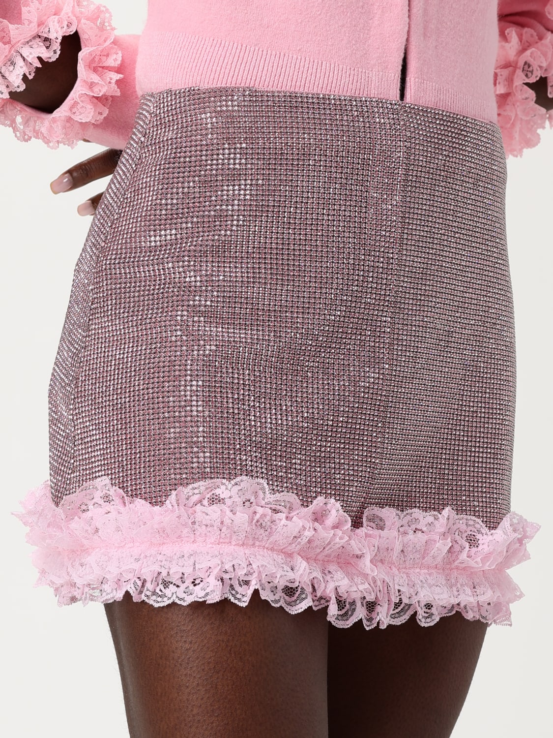 スカート SELF PORTRAIT Women Skirts SS25CK016SKAP PINK SELF-PORTRAIT: Skirt woman - Pink | Self-Portrait skirt