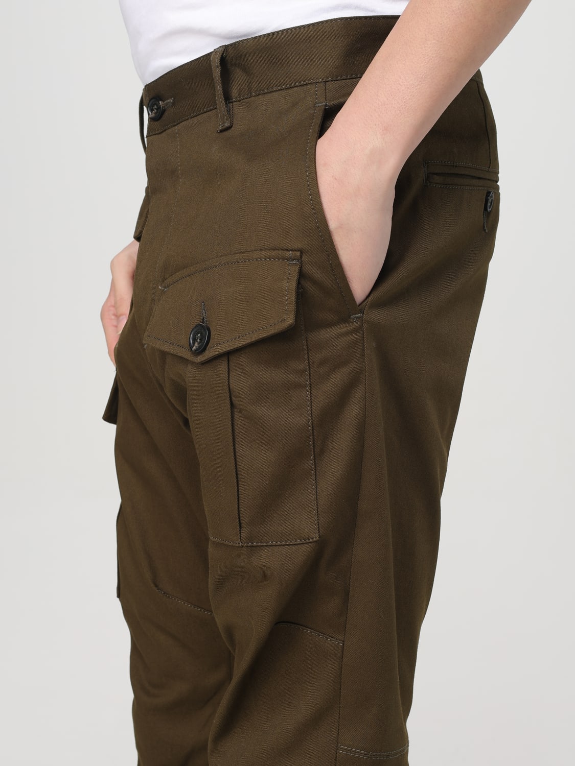 DSQUARED2 PANTS: Pants men Dsquared2, Green - Img 3