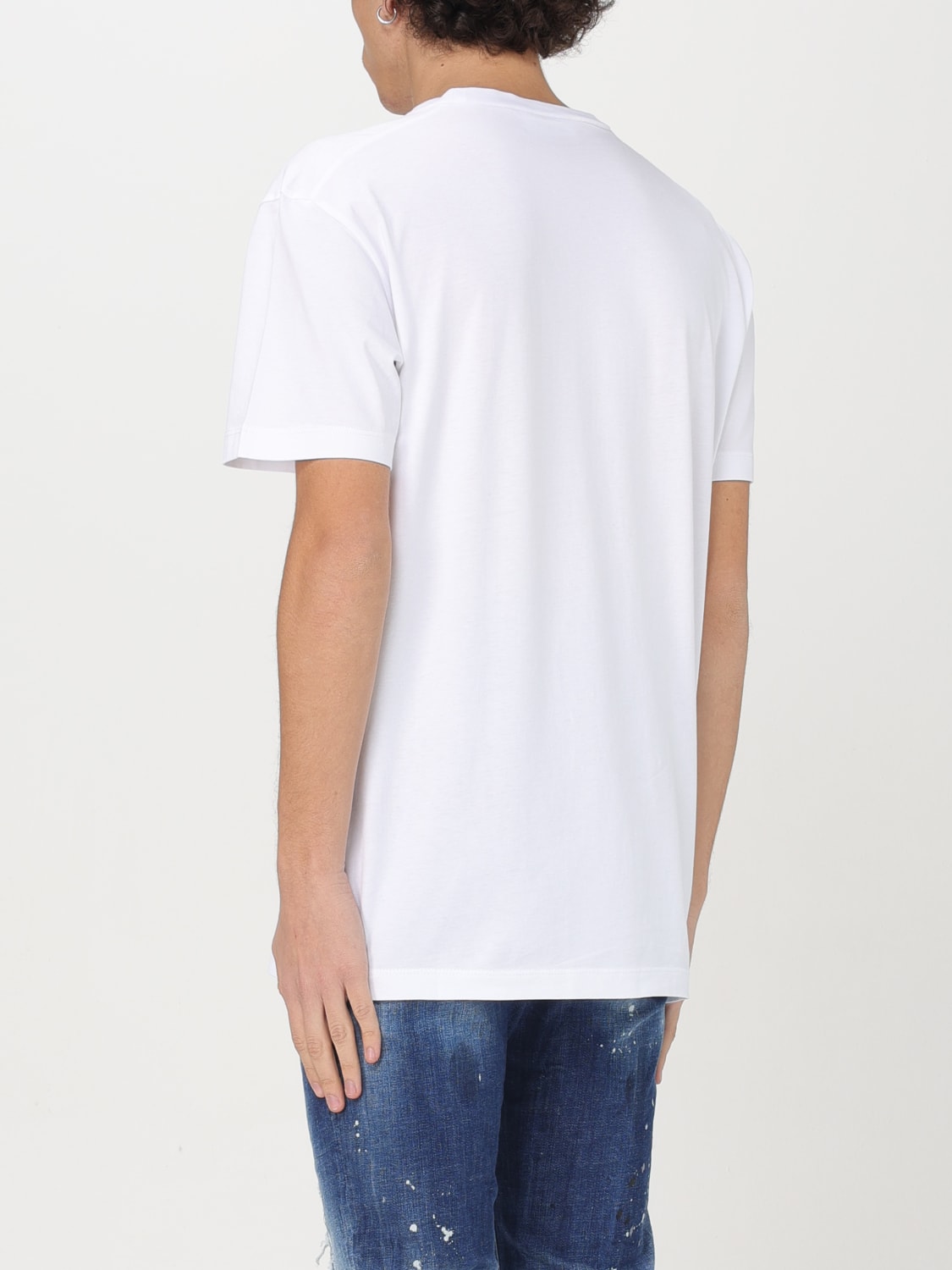 DSQUARED2 T-SHIRT: T-shirt basic Dsquared2 in cotone , Bianco - Img 2