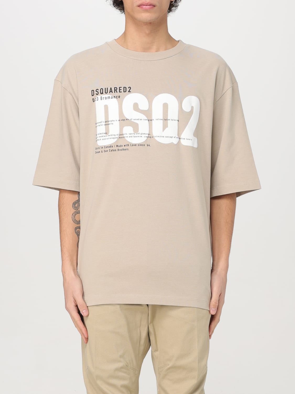 Tシャツ・カットソー DSQUARED2 Men T-shirt Beige