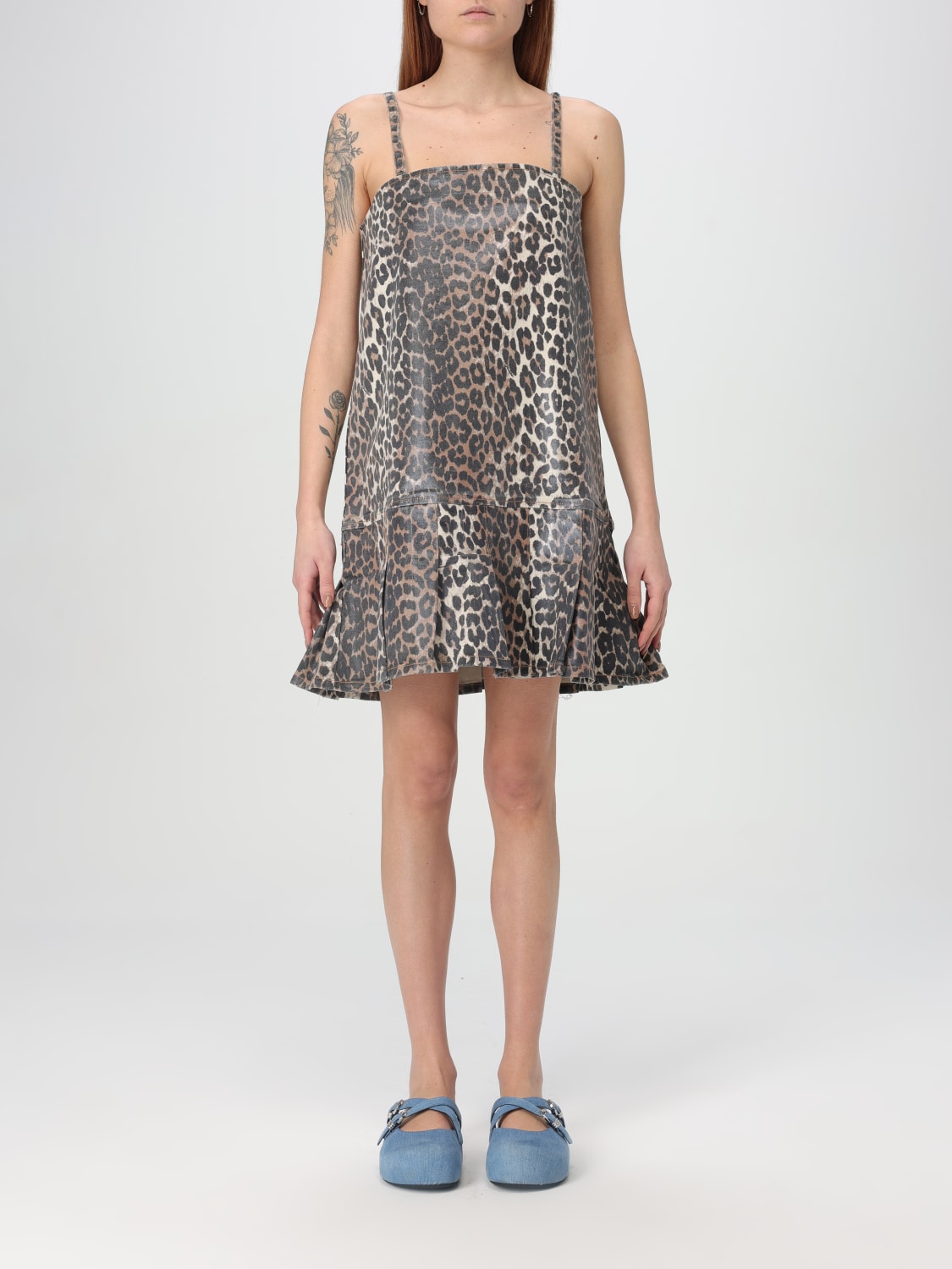 GANNI KLEID: Kleider damen Ganni, Bunt - Img 1