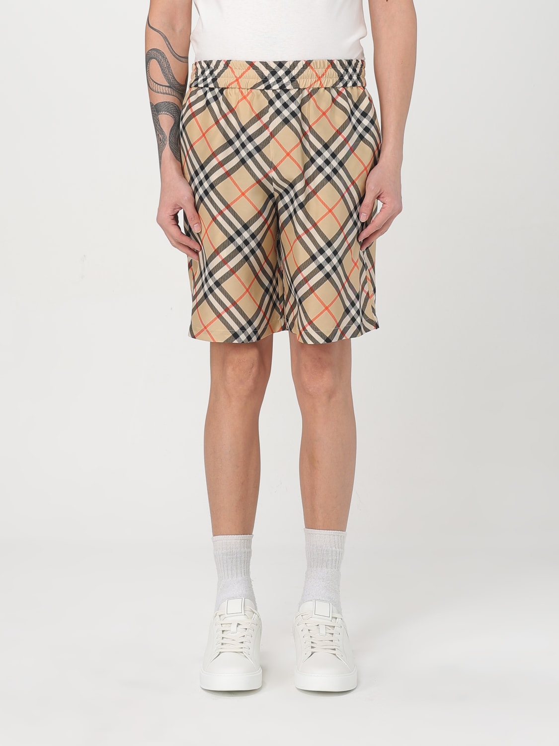 BURBERRY SHORTS: Short men Burberry, Beige - Img 1