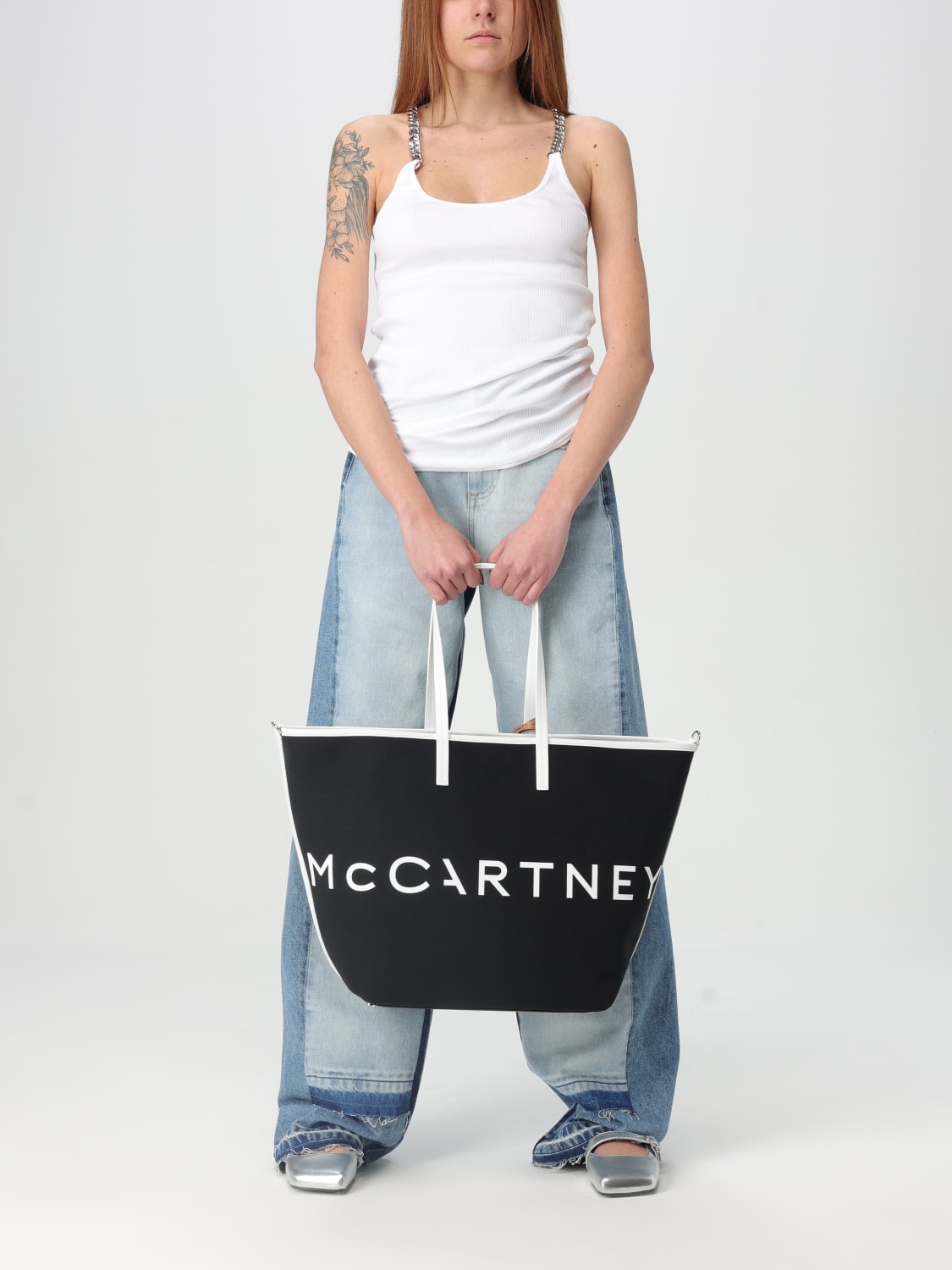 デニム・ジーパン STELLA MCCARTNEY Women Denim Pants 6D0339 3SQH10 4545 TWO TO Stella McCartney two-tone Jeans | Blue | FARFETCH