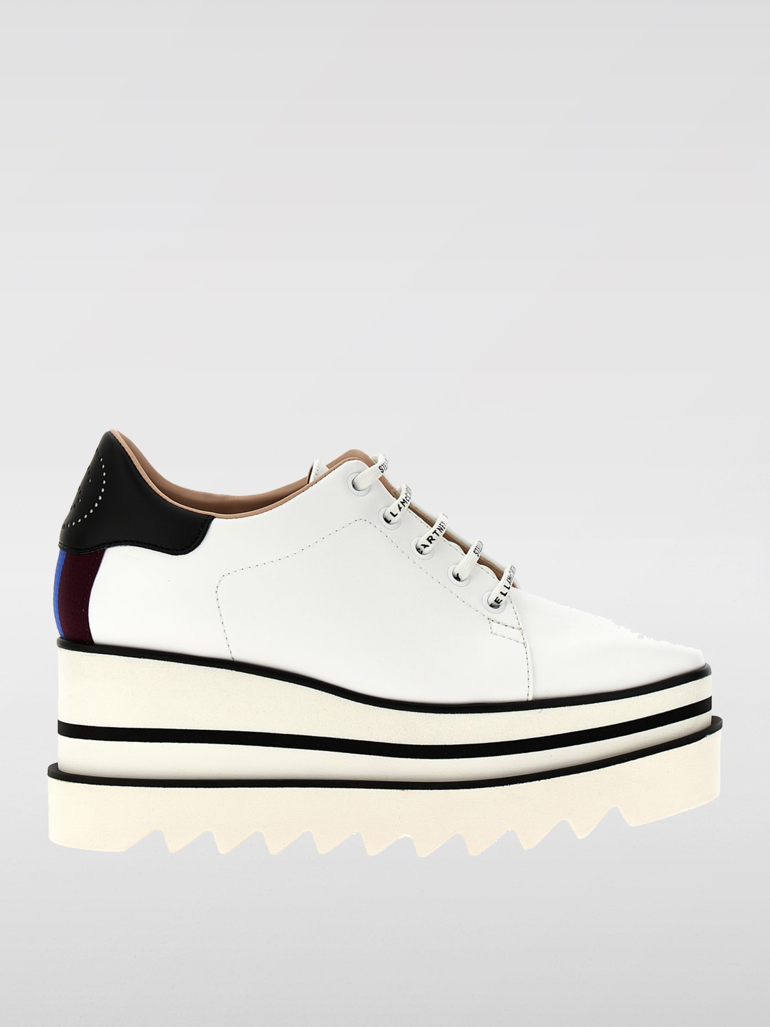 STELLA MCCARTNEY SNEAKERS: Sneakers con zeppa Elyse Stella McCartney in pelle sintetica, Bianco - Img 1