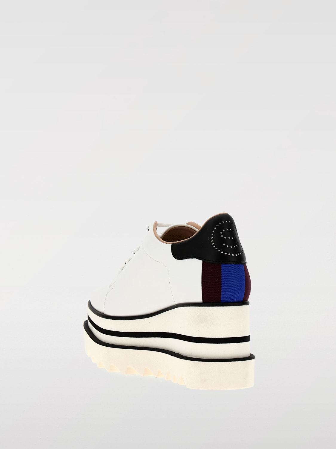 STELLA MCCARTNEY SNEAKERS: Sneakers con zeppa Elyse Stella McCartney in pelle sintetica, Bianco - Img 3
