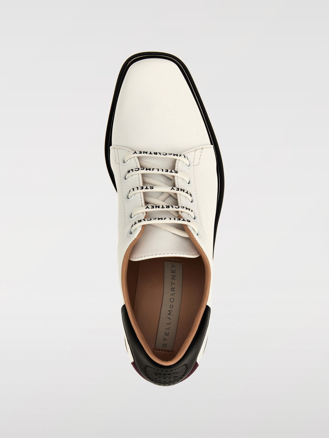 STELLA MCCARTNEY SNEAKERS: Sneakers con zeppa Elyse Stella McCartney in pelle sintetica, Bianco - Img 4