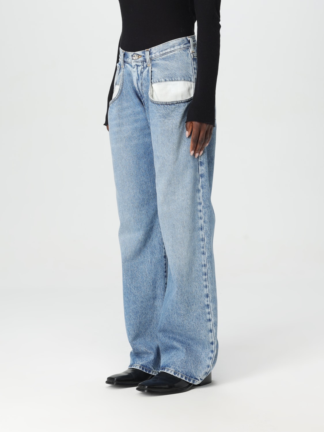 MAISON MARGIELA JEANS: Jeans straight a vita media Maison Margiela, Blue - Img 4