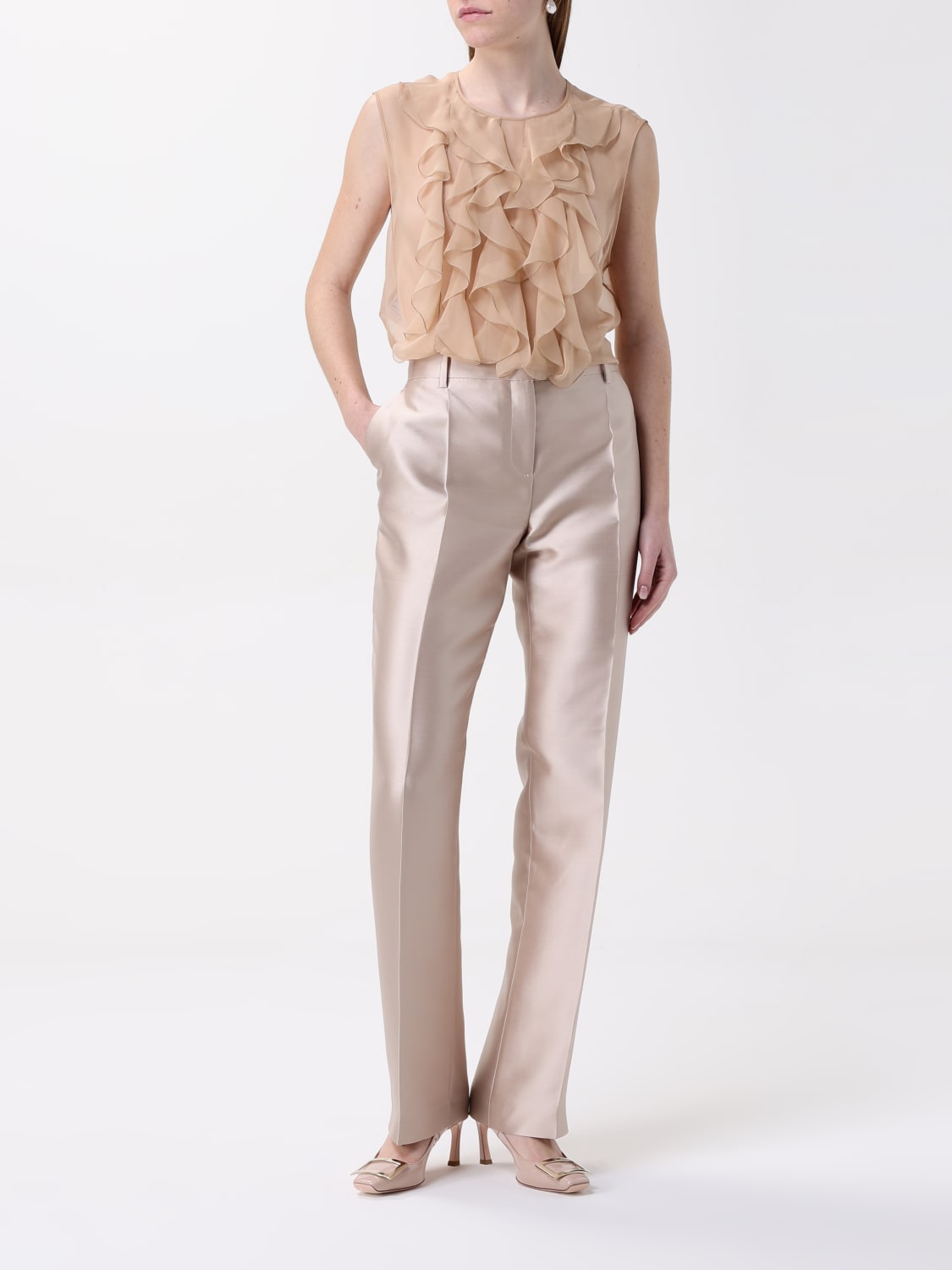 パンツ A FERRETTI Woman Pants Ivory 03101625 0005 ALBERTA FERRETTI: Pants woman - Ivory | Alberta Ferretti