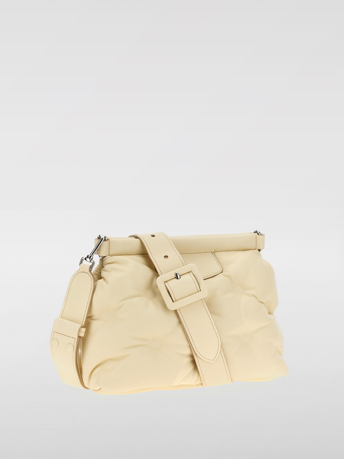 MAISON MARGIELA BORSA A TRACOLLA: Pouch Glam Slam Maison Margiela in nappa capitonnè , Beige - Img 2