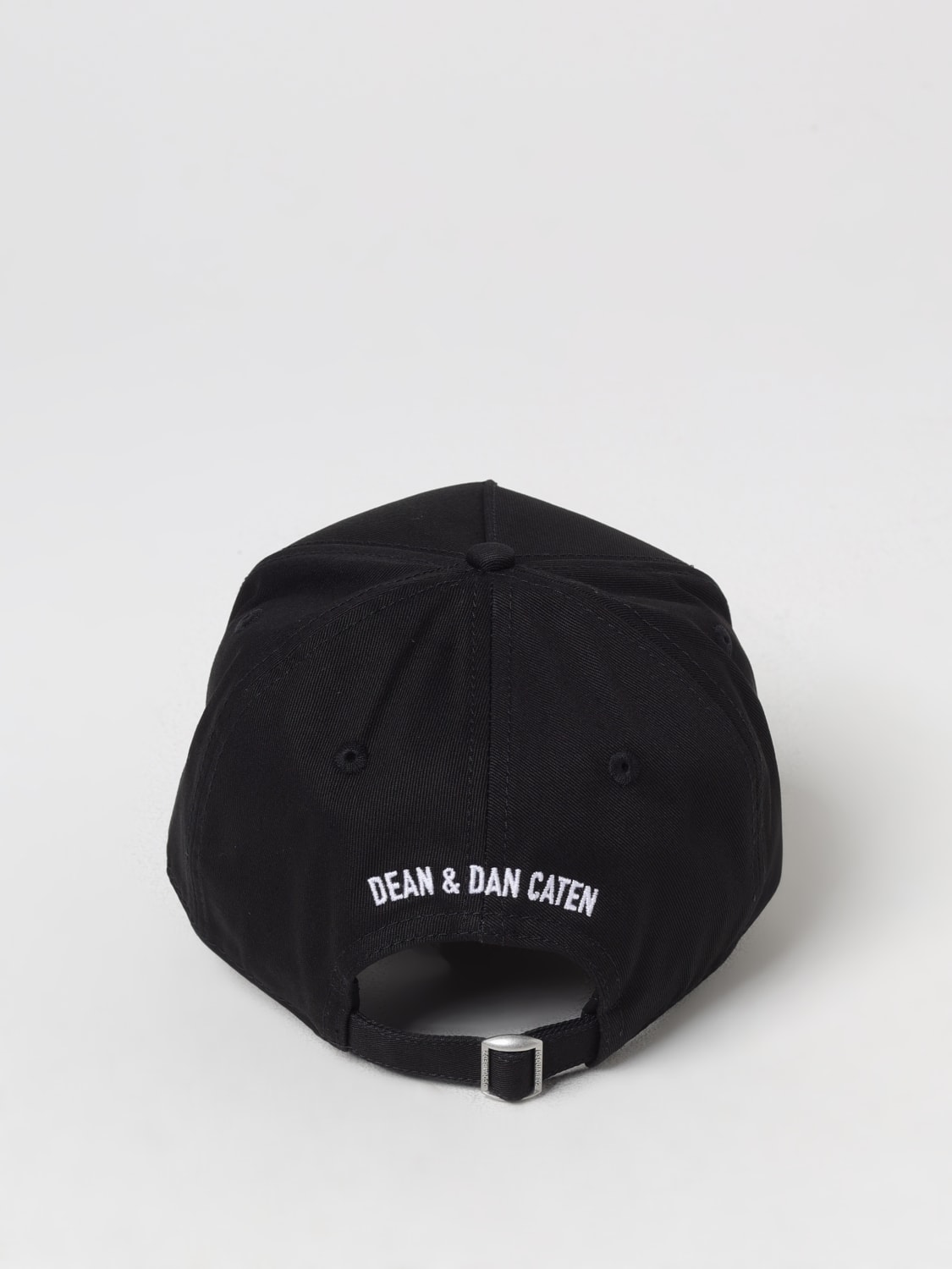 DSQUARED2 CAPPELLO: Cappello Dsquared2 in cotone con logo ricamato , Nero - Img 3