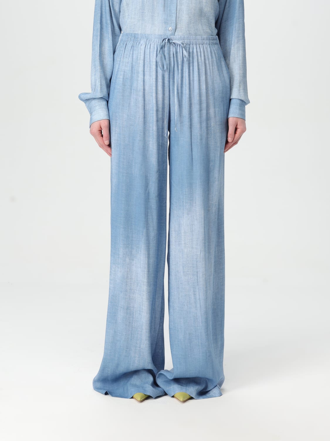 パンツ ERMANNO SCERVINO Woman Pants Gnawed Blue D462P303OYQ S4623 ERMANNO SCERVINO: Pants woman - Gnawed Blue | Ermanno