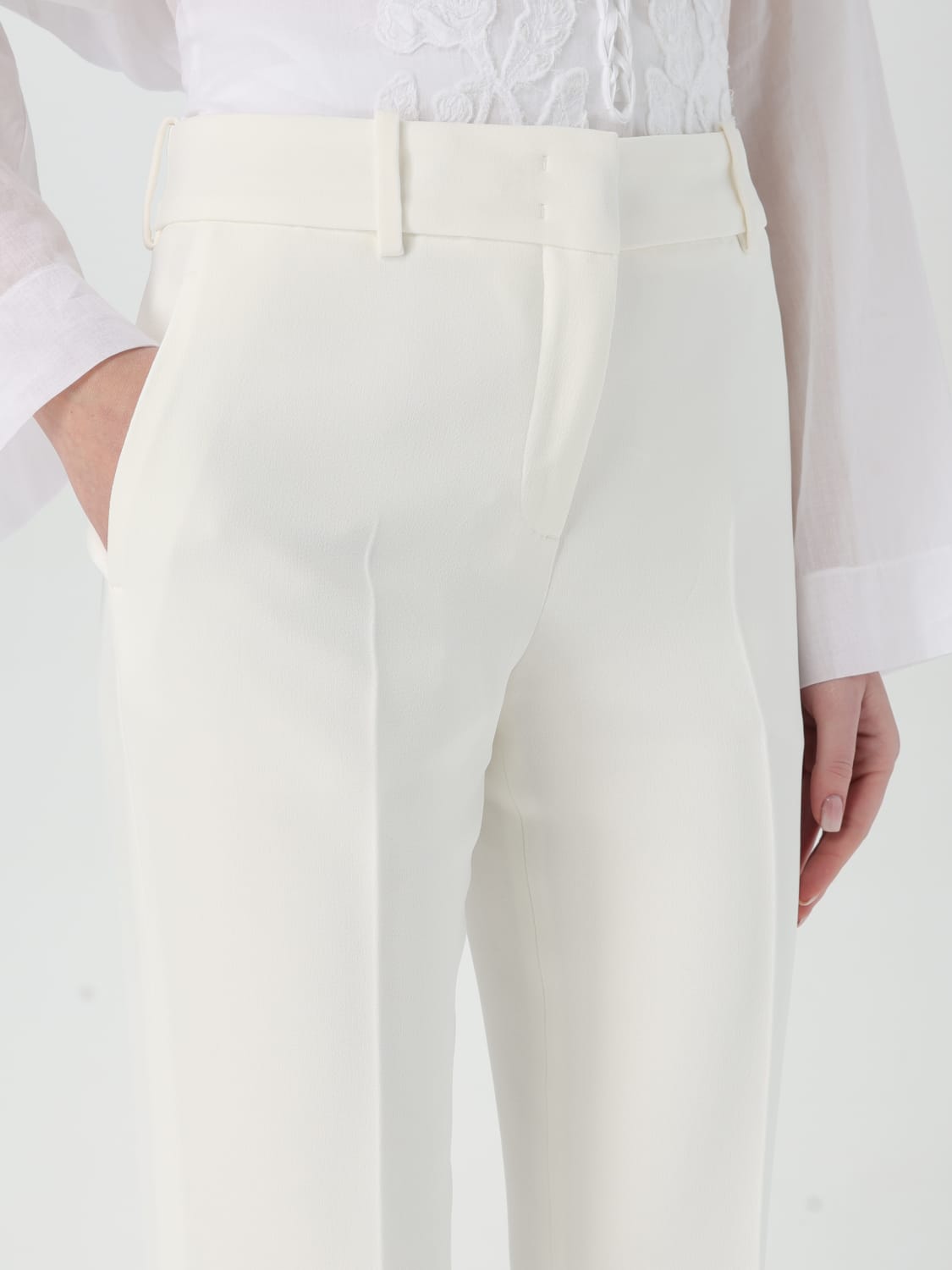 ERMANNO SCERVINO TROUSERS: Trousers woman Ermanno Scervino, White - Img 5