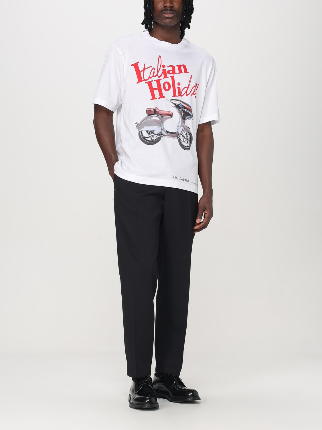 Tシャツ・カットソー DOLCE  GABBANA Men T Shirts G8PN9TG7O4S W0800 White DOLCE & GABBANA: T-shirt men - White | Dolce & Gabbana t