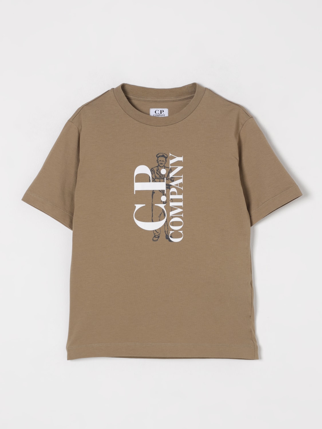 C.P. COMPANY T-SHIRT: T-shirt kids C.P. Company, Beige - Img 1