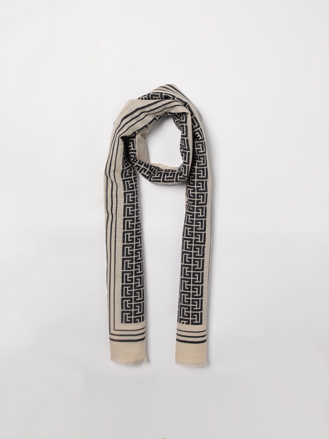 BALMAIN SCARF: Boy's scarf kids Balmain, Cream - Img 2