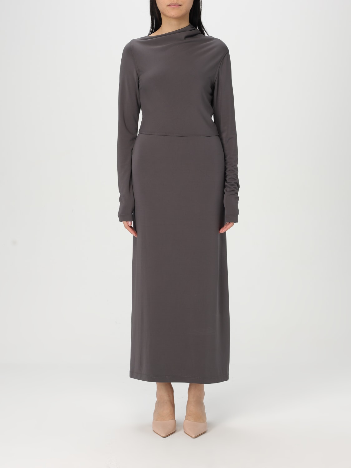 ワンピース TOTEME Woman Dress Grey 251WRD4459FB0162 128 TOTEME: Dress woman - Grey | Toteme dress 251WRD4459FB0162