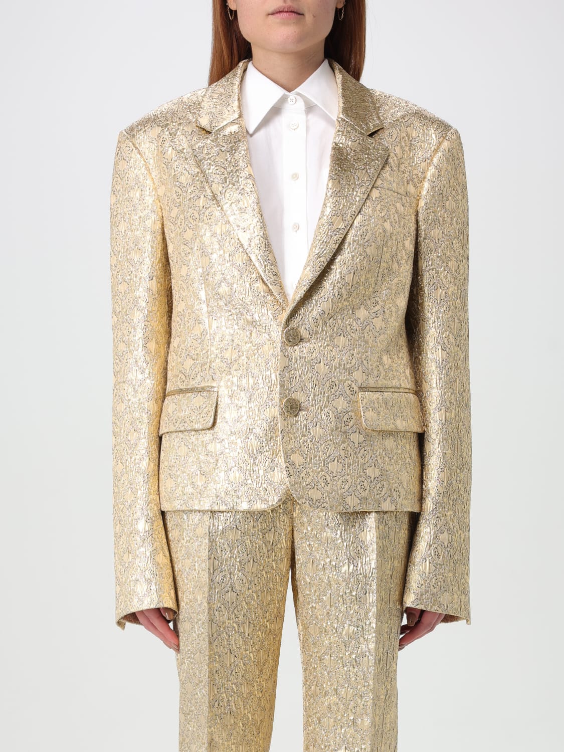 アウターその他 DSQUARED2 Woman Blazer Gold S75BN0915D35196 001F DSQUARED2: Blazer woman - Gold | Dsquared2 blazer