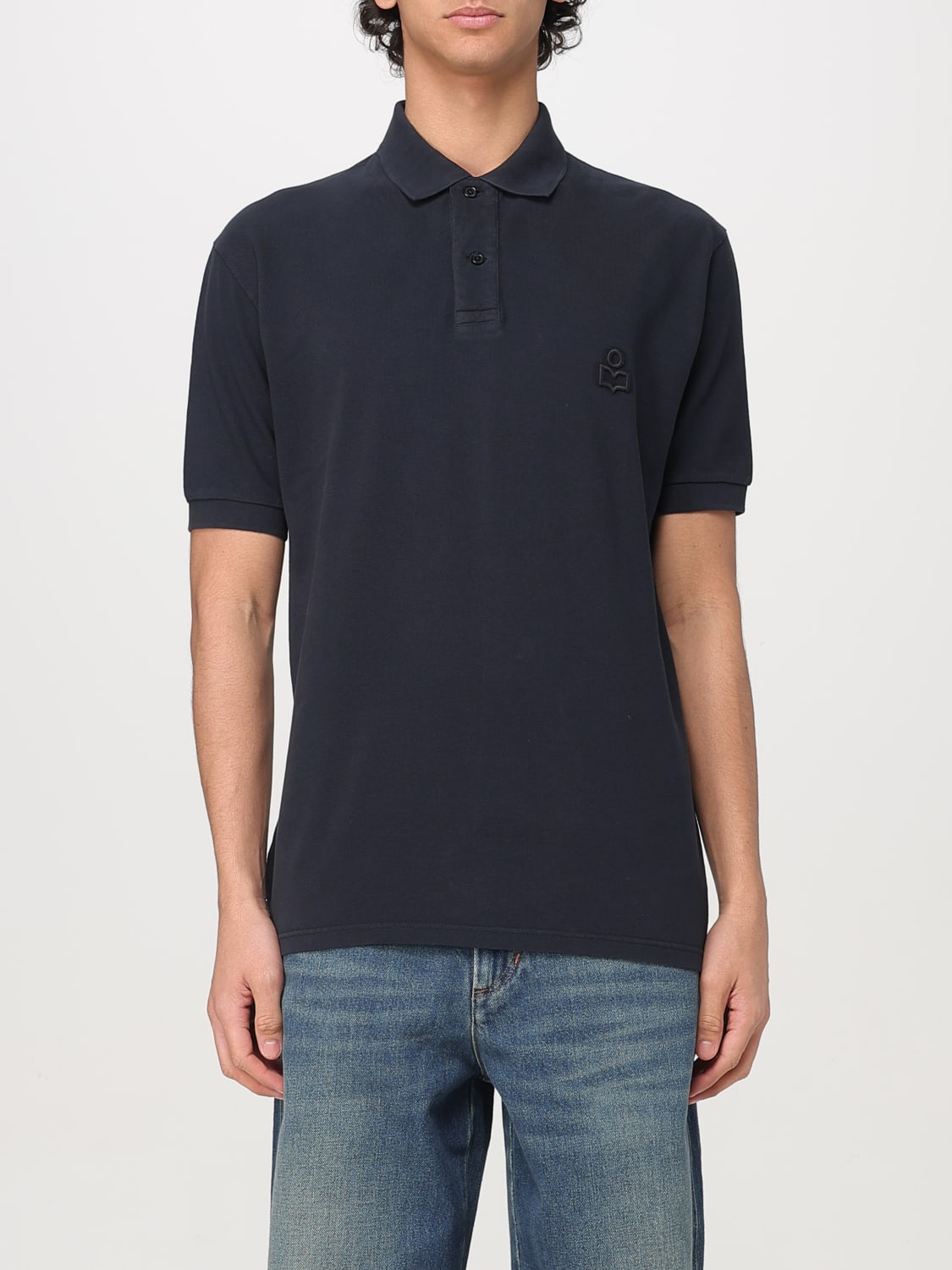 Tシャツ・カットソー Isabel Marant SS25 'Afko' polo shirt (PL0003HAC1K01H 02FK) ISABEL MARANT: Polo shirt men - Black | Isabel Marant polo