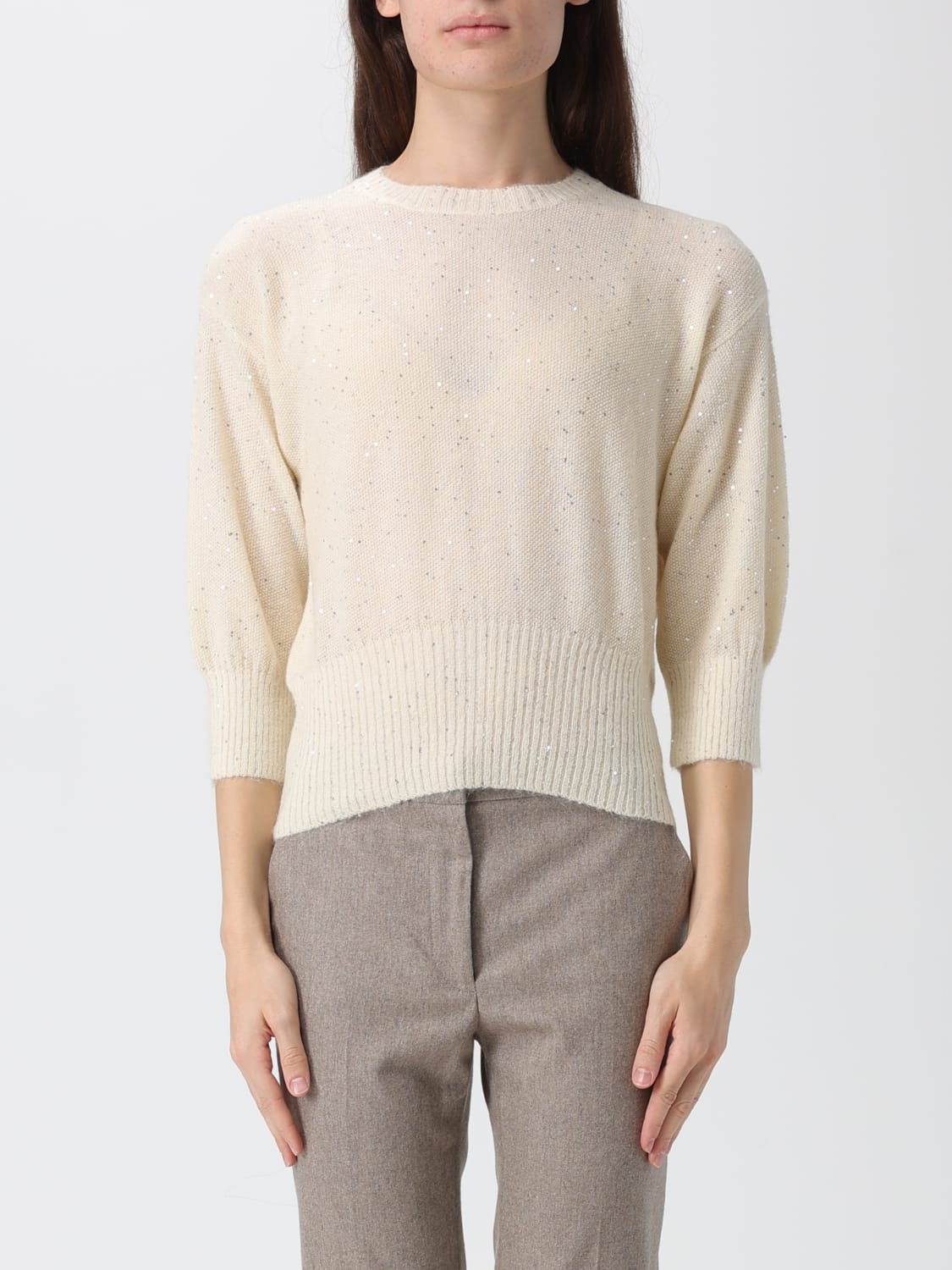 FABIANA FILIPPI PULL: Pull femme Fabiana Filippi, Mastic - Img 1