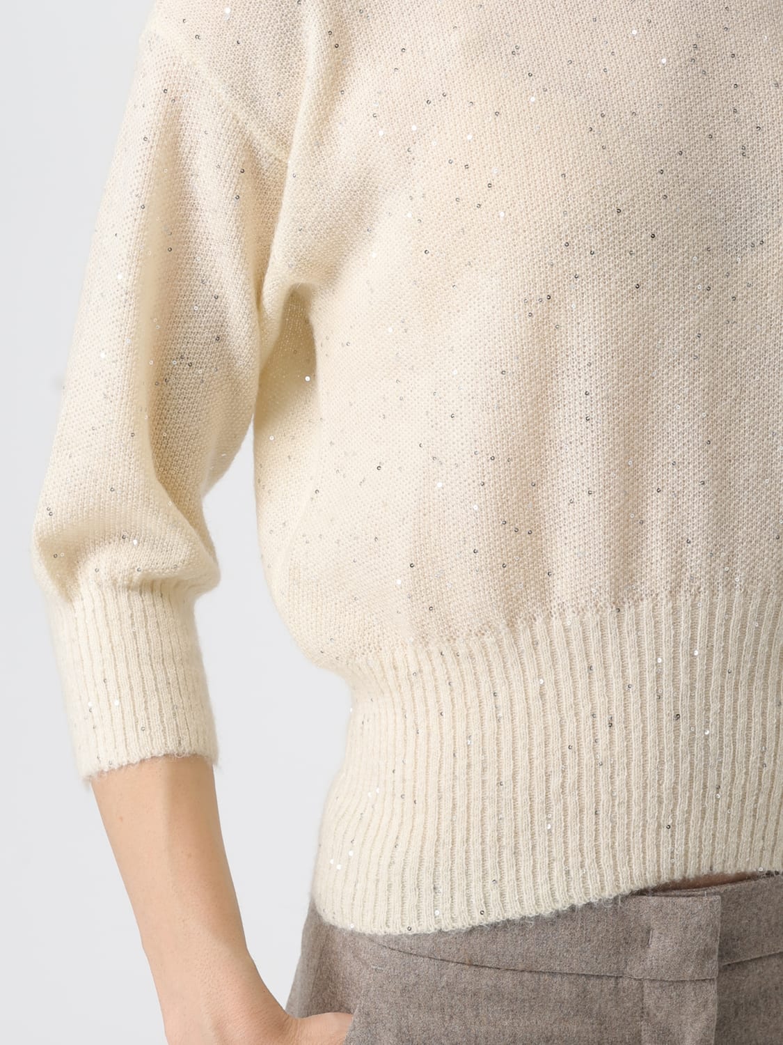 FABIANA FILIPPI PULL: Pull femme Fabiana Filippi, Mastic - Img 4