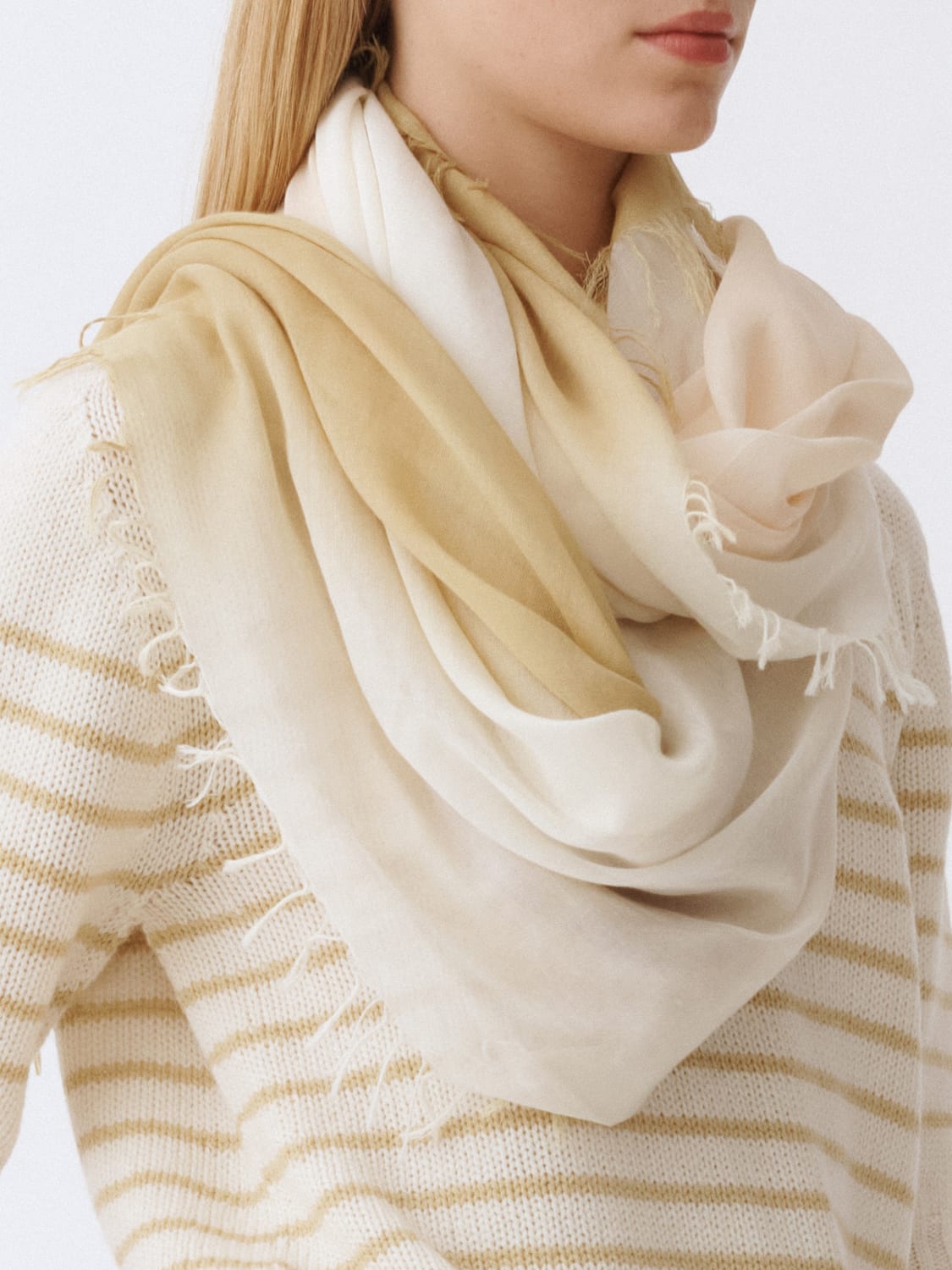 FABIANA FILIPPI SCARF: Scarf woman Fabiana Filippi, Yellow Cream - Img 2