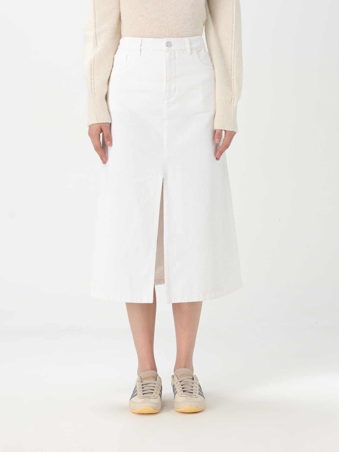 A.P.C.: Skirt woman - White | A.P.C. skirt COGZVF06423