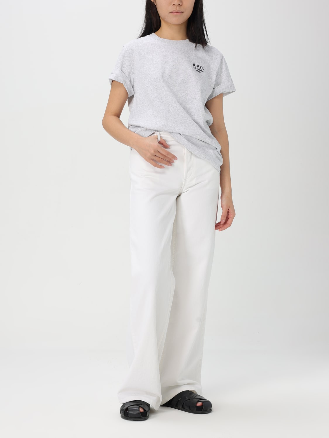 A.P.C. JEANS: Pantalon femme A.P.C., Blanc - Img 2