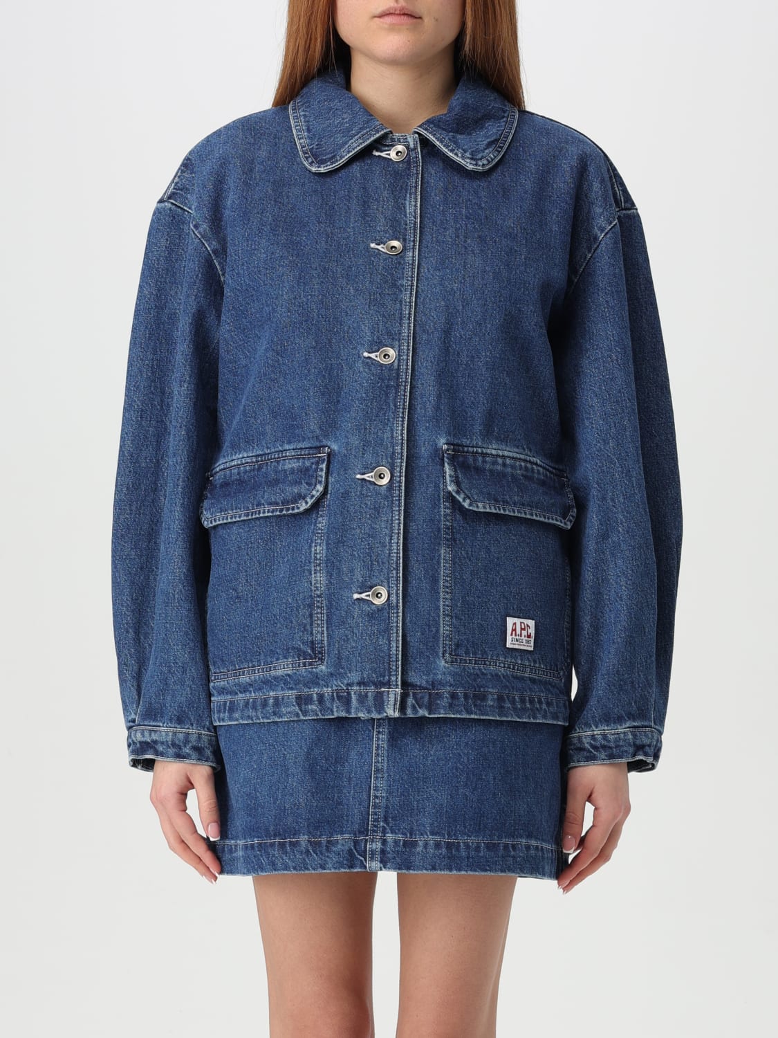 ジャケット A.P.C. Woman Jacket Blue COHETF02995 IAL Alys jacket | Organic stonewashed indigo denim | A.P.C.