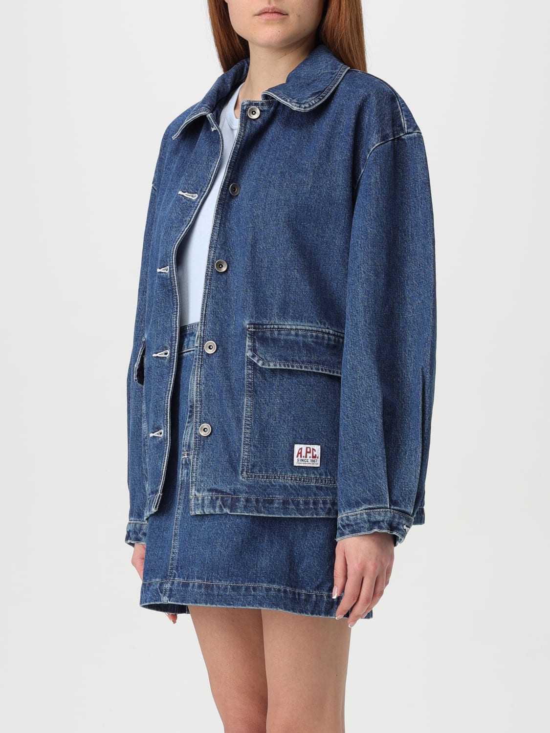 ジャケット A.P.C. Women Jackets COHFCF02905 IAL BLUE A.P.C.: Jacket woman - Blue | A.P.C. jacket COHFCF02905