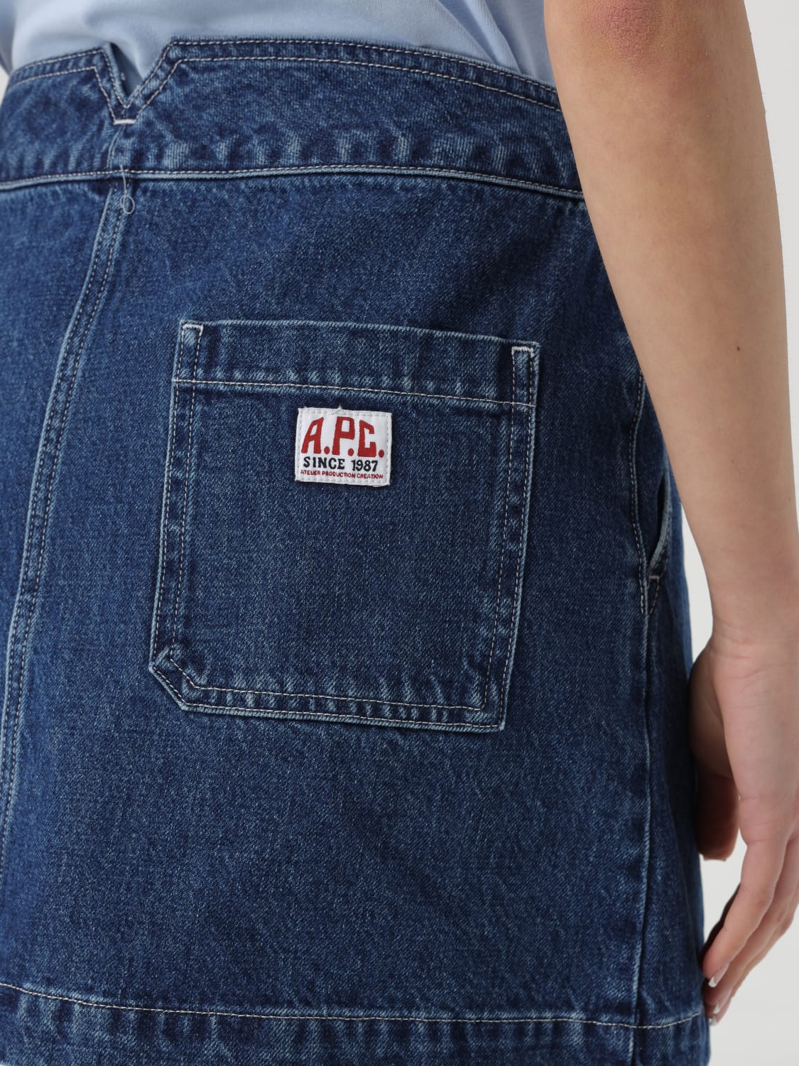 A.P.C. SKIRT: Skirt woman A.P.C., Blue - Img 4