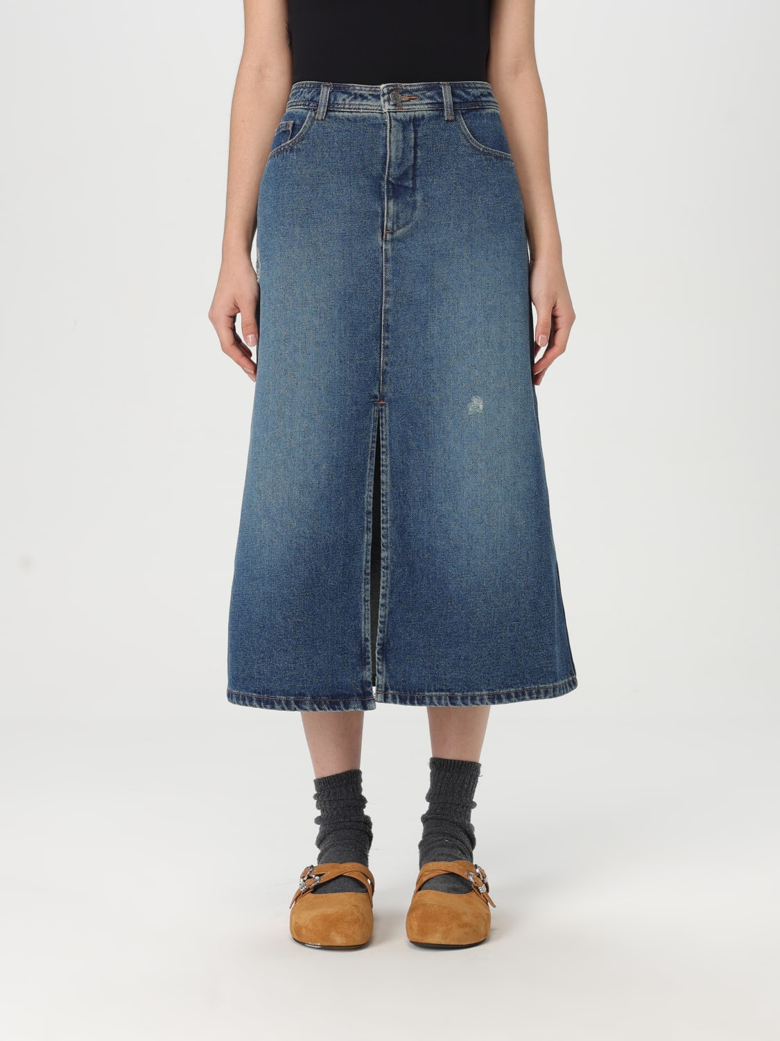 スカート A.P.C. Woman Skirt Blue COHFCF06423 IAL A.P.C.: Skirt woman - Blue | A.P.C. skirt COHFCF06423 online