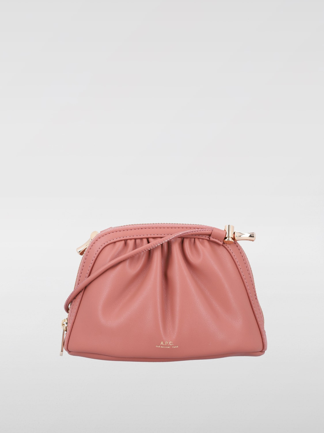 A.P.C. BORSA MINI: Pochette Ninon A.P.C. in pelle , Rosa - Img 1