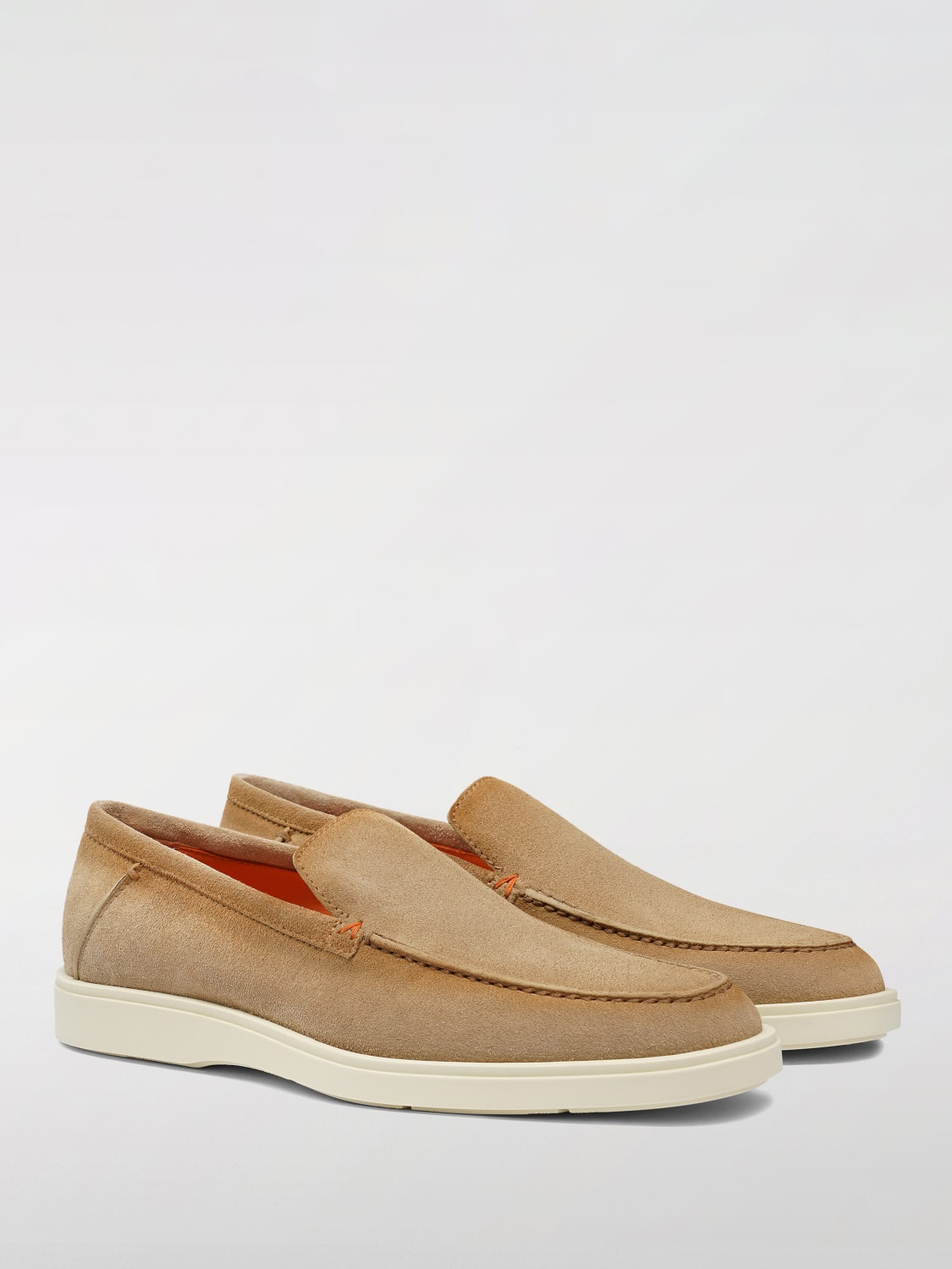 SANTONI MOCASSINI: Mocassino Santoni in camoscio , Marrone - Img 2