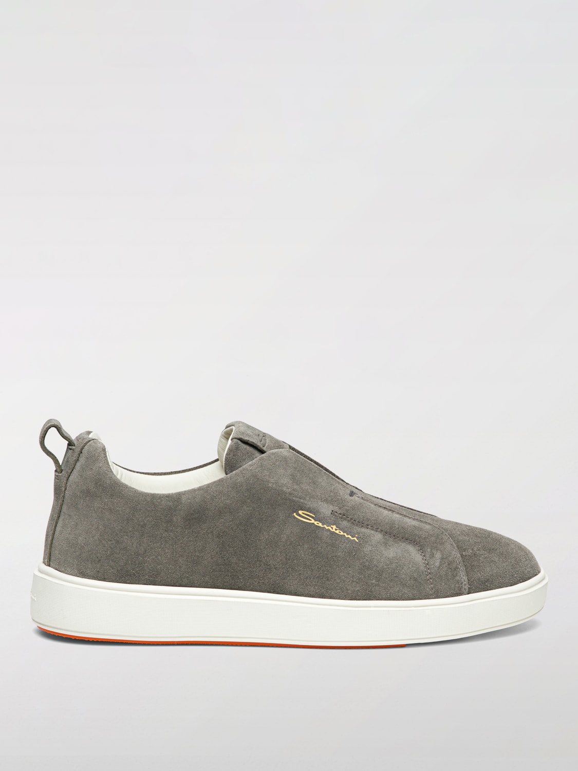 SANTONI SNEAKERS: Sneakers Santoni in camoscio , Verde - Img 1