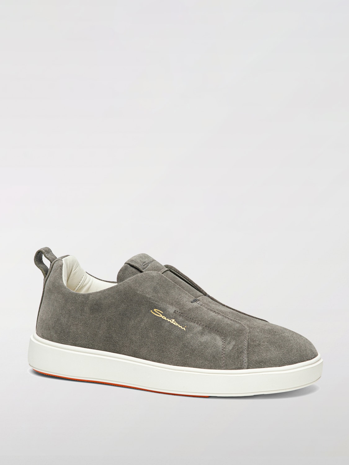 SANTONI SNEAKERS: Sneakers Santoni in camoscio , Verde - Img 2