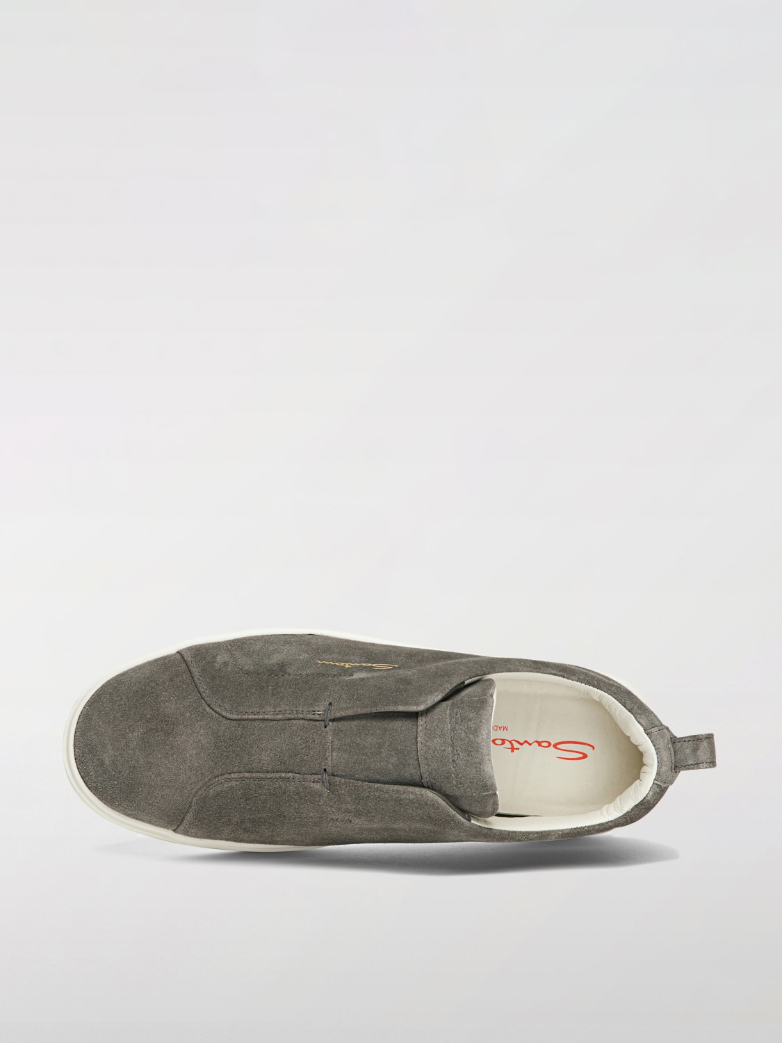 SANTONI SNEAKERS: Sneakers Santoni in camoscio , Verde - Img 3