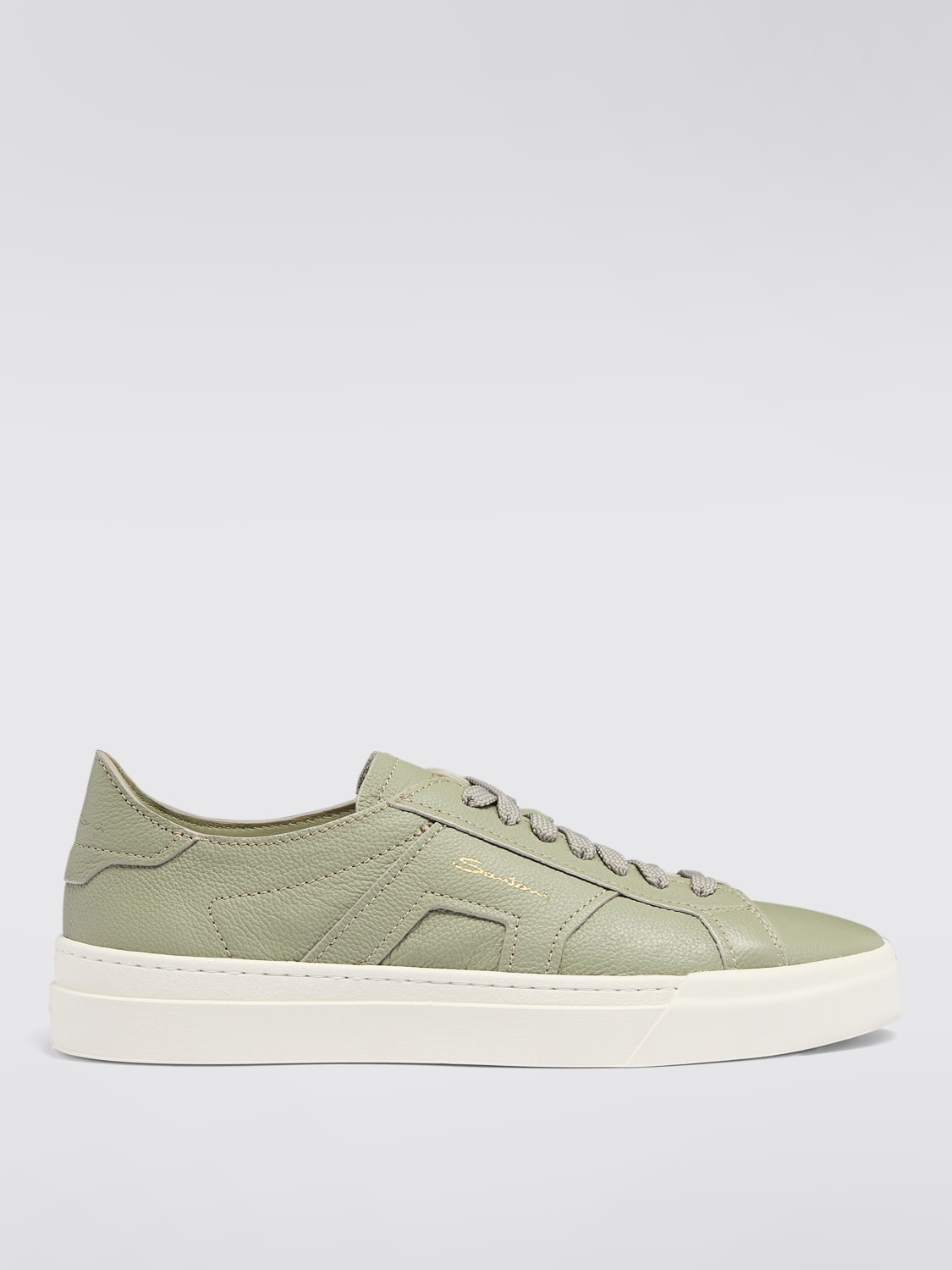 SANTONI SNEAKERS: Sneakers Santoni in pelle , Verde - Img 1