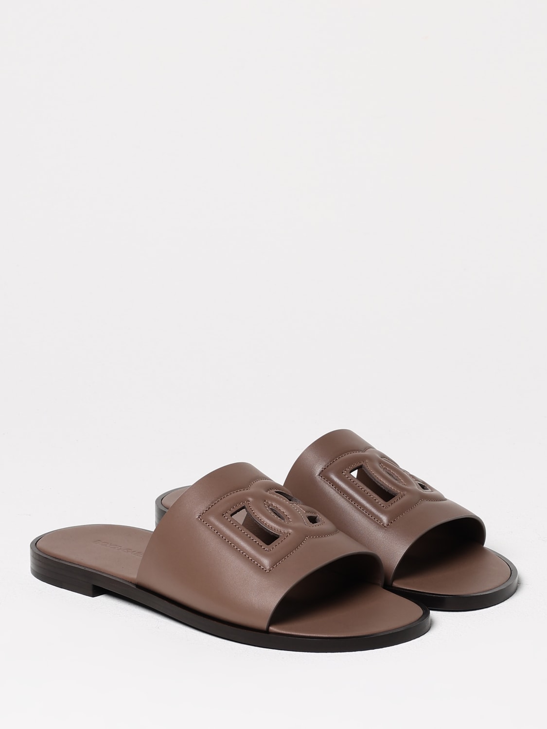 サンダル DOLCE & GABBANA Men Sandals Grey A80397AO602 8K327 Dolce & Gabbana Outlet: Shoes men - Black | Dolce & Gabbana