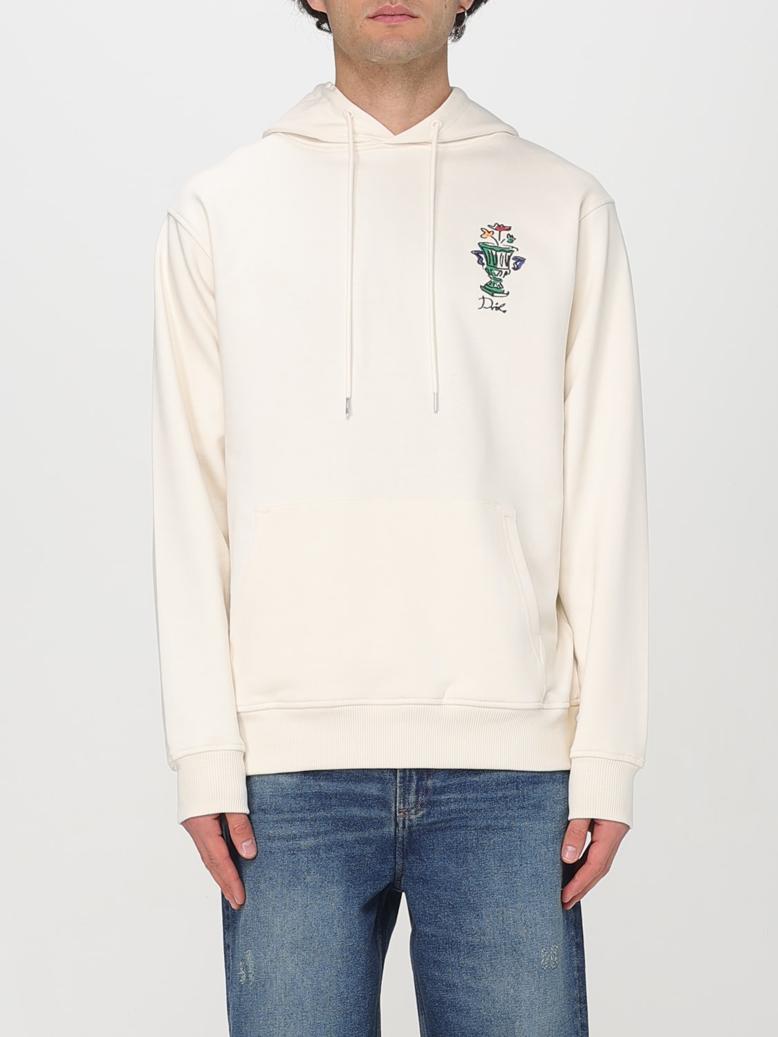 パーカー・フーディ DROLE DE MONSIEUR Men Hoodies FHO174CO127 CM White White Cotton Polo Hoodie