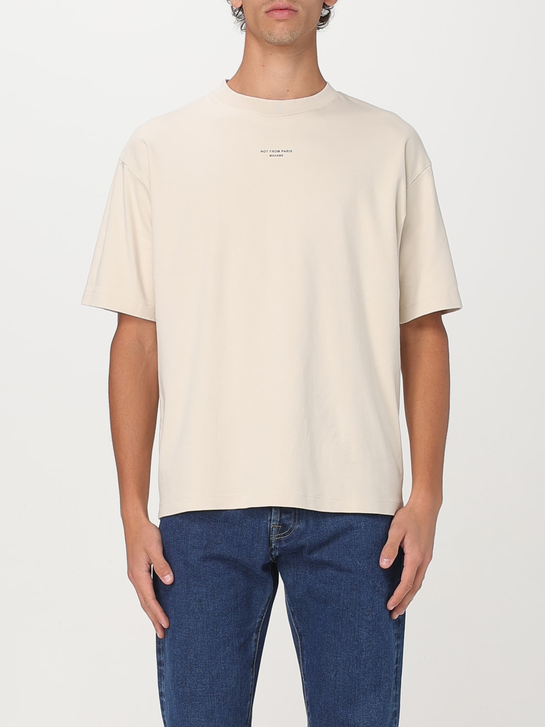 DRÔLE DE MONSIEUR T-SHIRT: T-shirt men Drole De Monsieur, Beige - Img 1