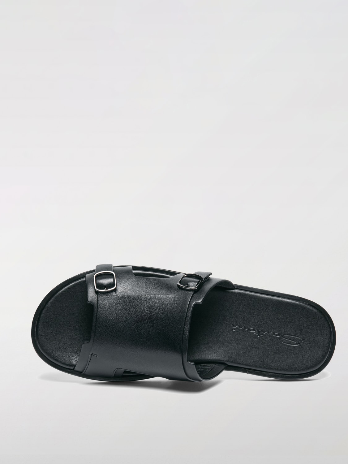サンダル SANTONI Men Sandals Black MCEK16723HC6MGOR N01 SANTONI：サンダル メンズ - ブラック | GIGLIO.COMオンラインの