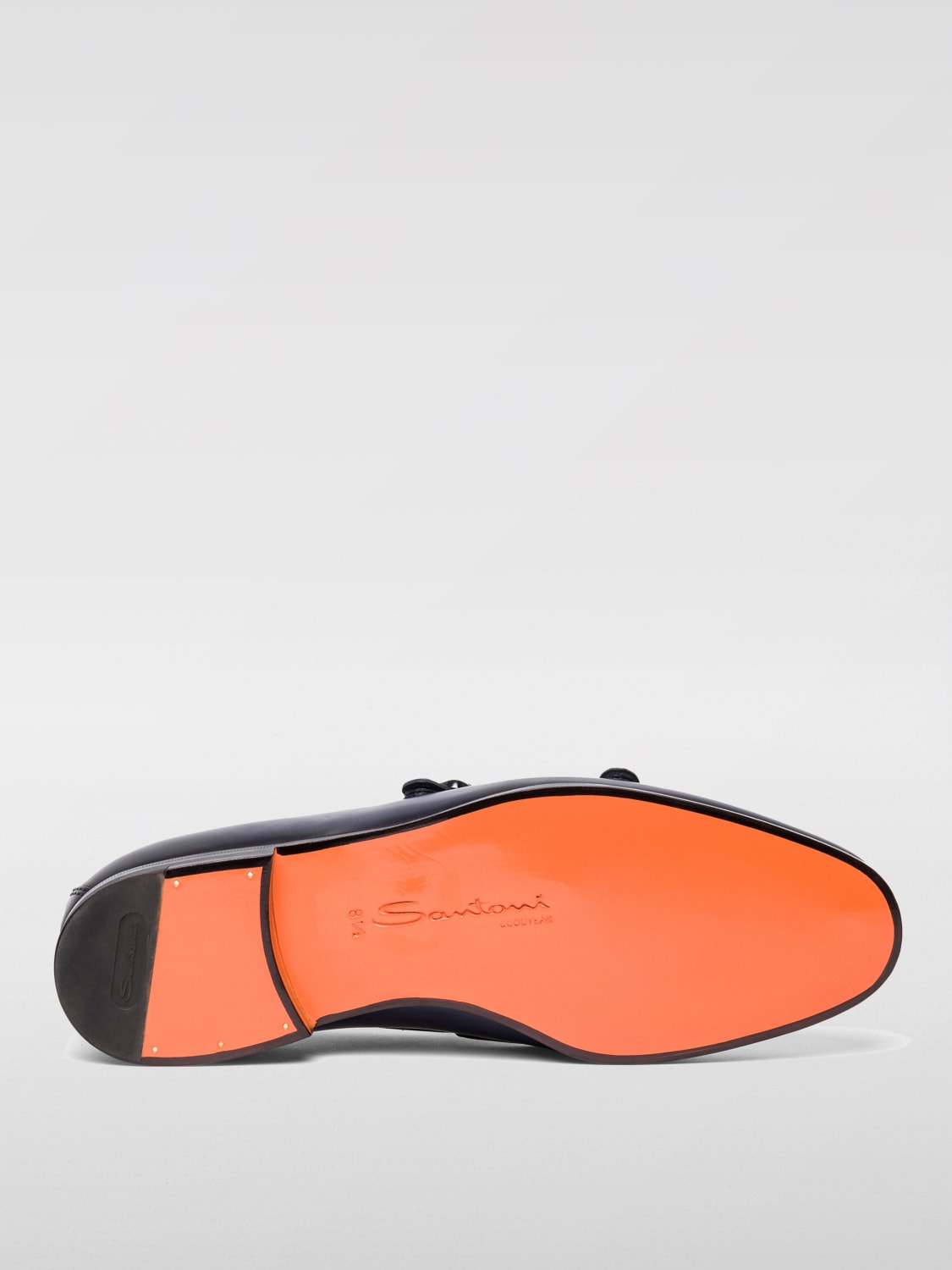 SANTONI SCARPE STRINGATE: Monk Strap Santoni in pelle, Blue - Img 4
