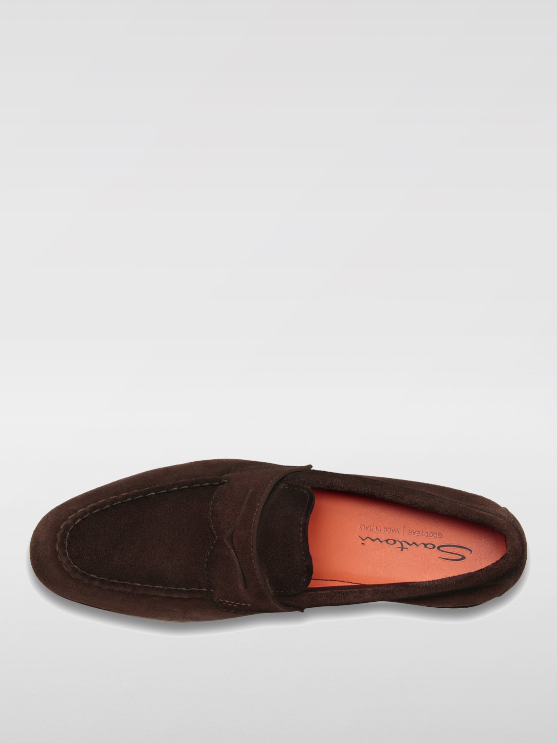 SANTONI MOCASSINI: Mocassino Santoni in camoscio , Marrone - Img 3