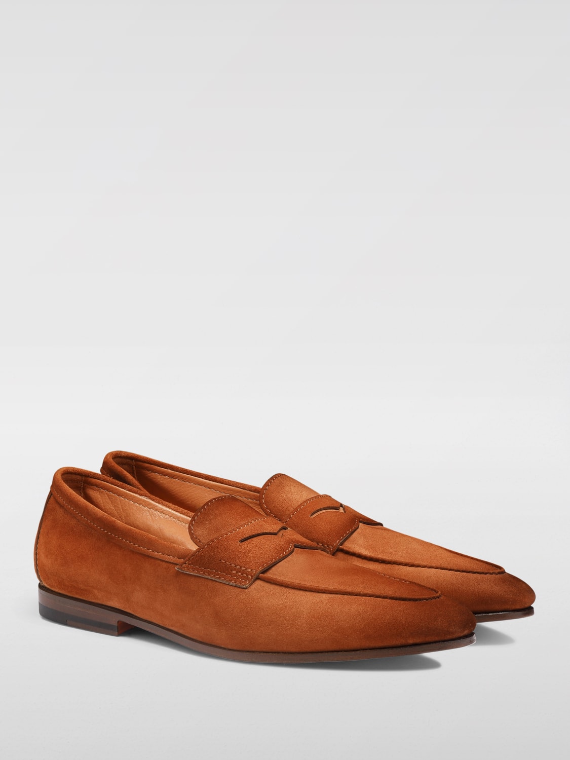 SANTONI LOAFERS: Loafers men Santoni, Orange - Img 2