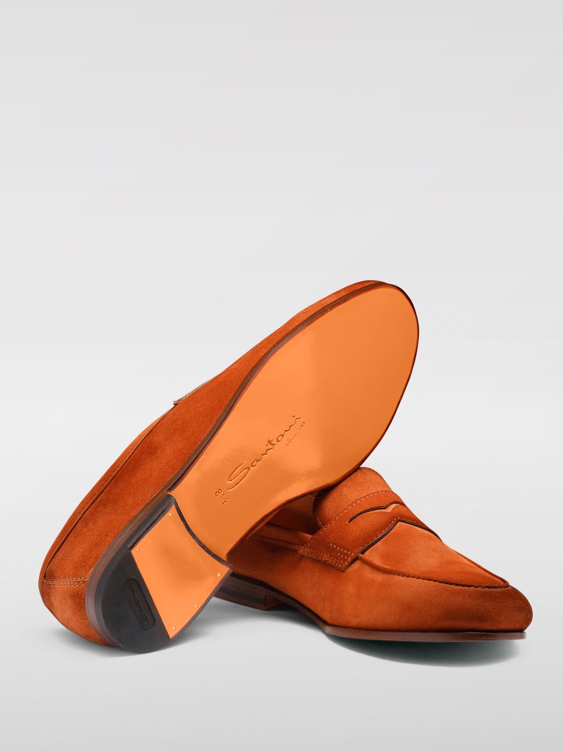 SANTONI LOAFERS: Loafers men Santoni, Orange - Img 5