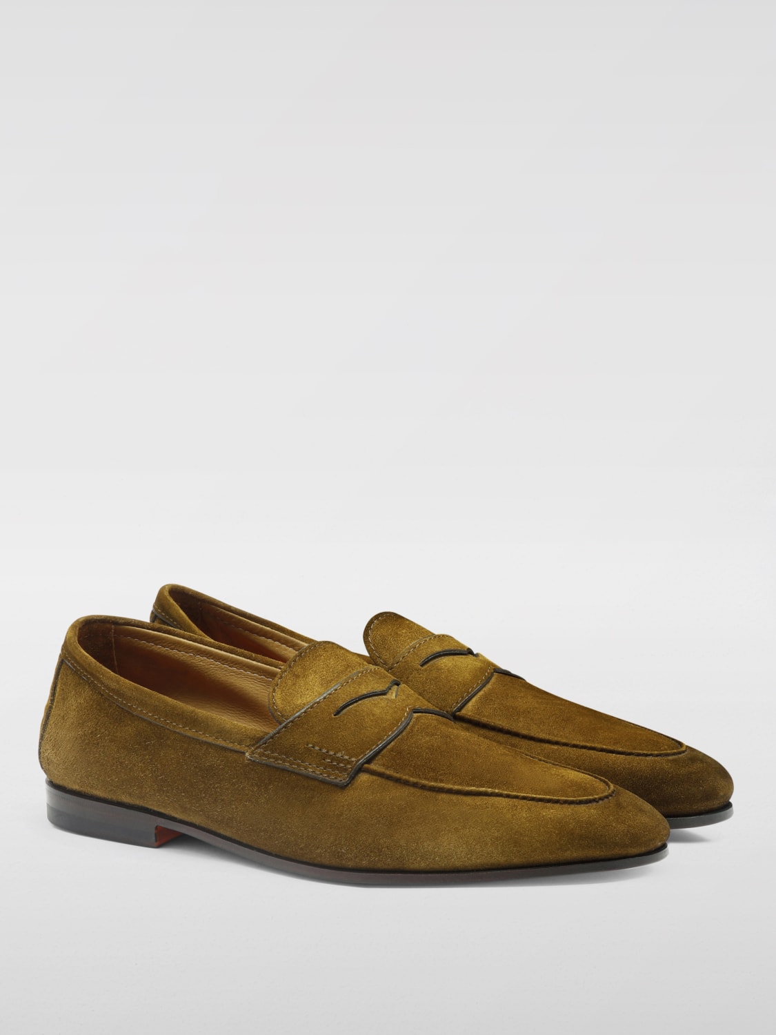 SANTONI LOAFERS: Loafers men Santoni, Green - Img 2