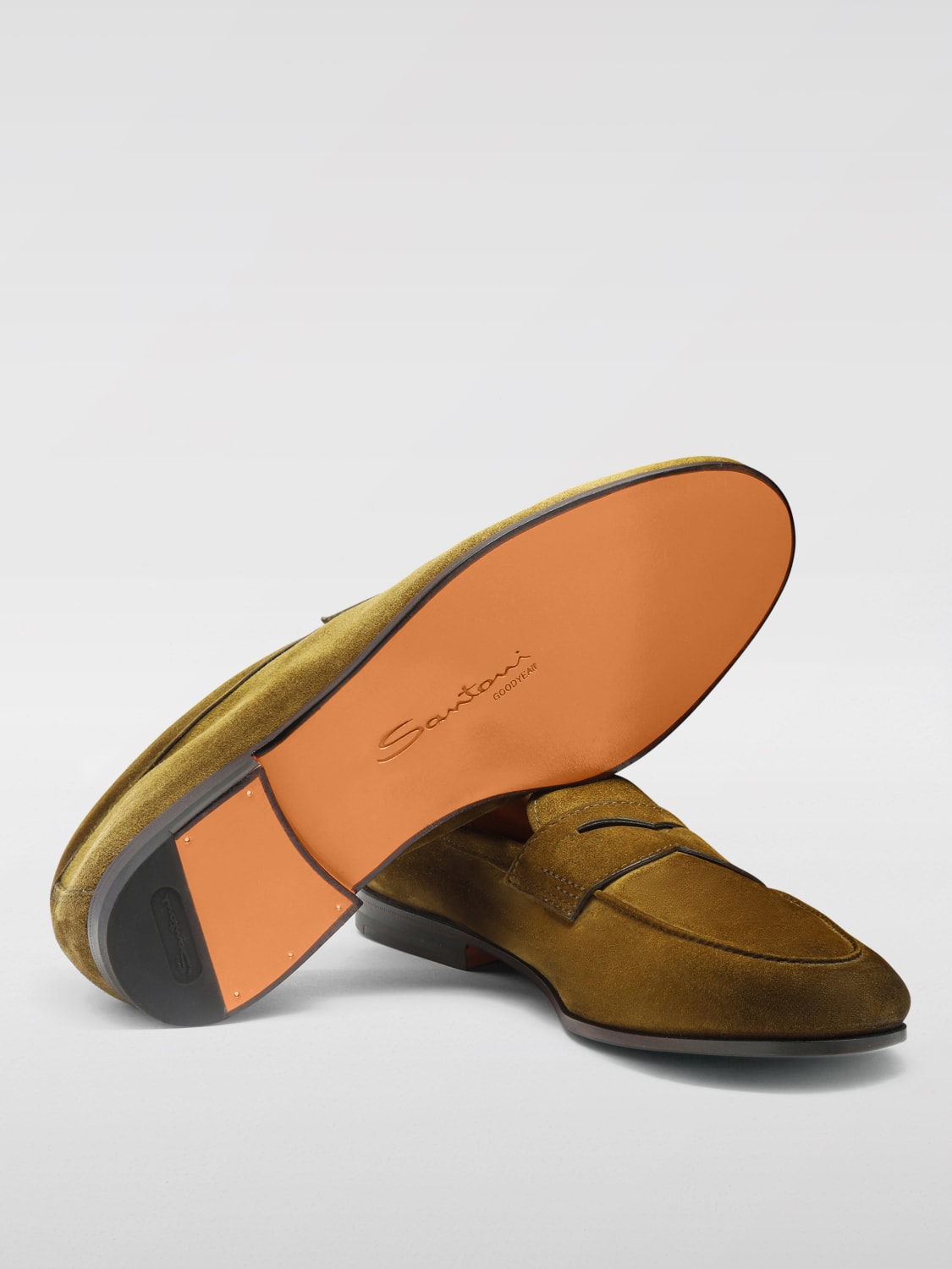 SANTONI LOAFERS: Loafers men Santoni, Green - Img 5