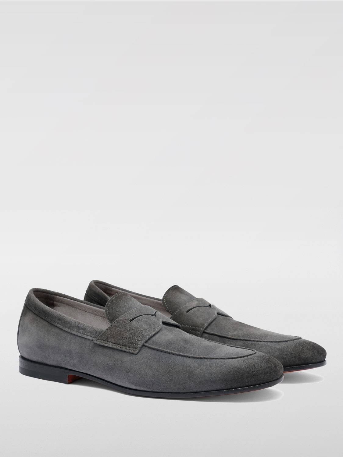SANTONI MOKASSINS: Mokassins herren Santoni, Grau - Img 2