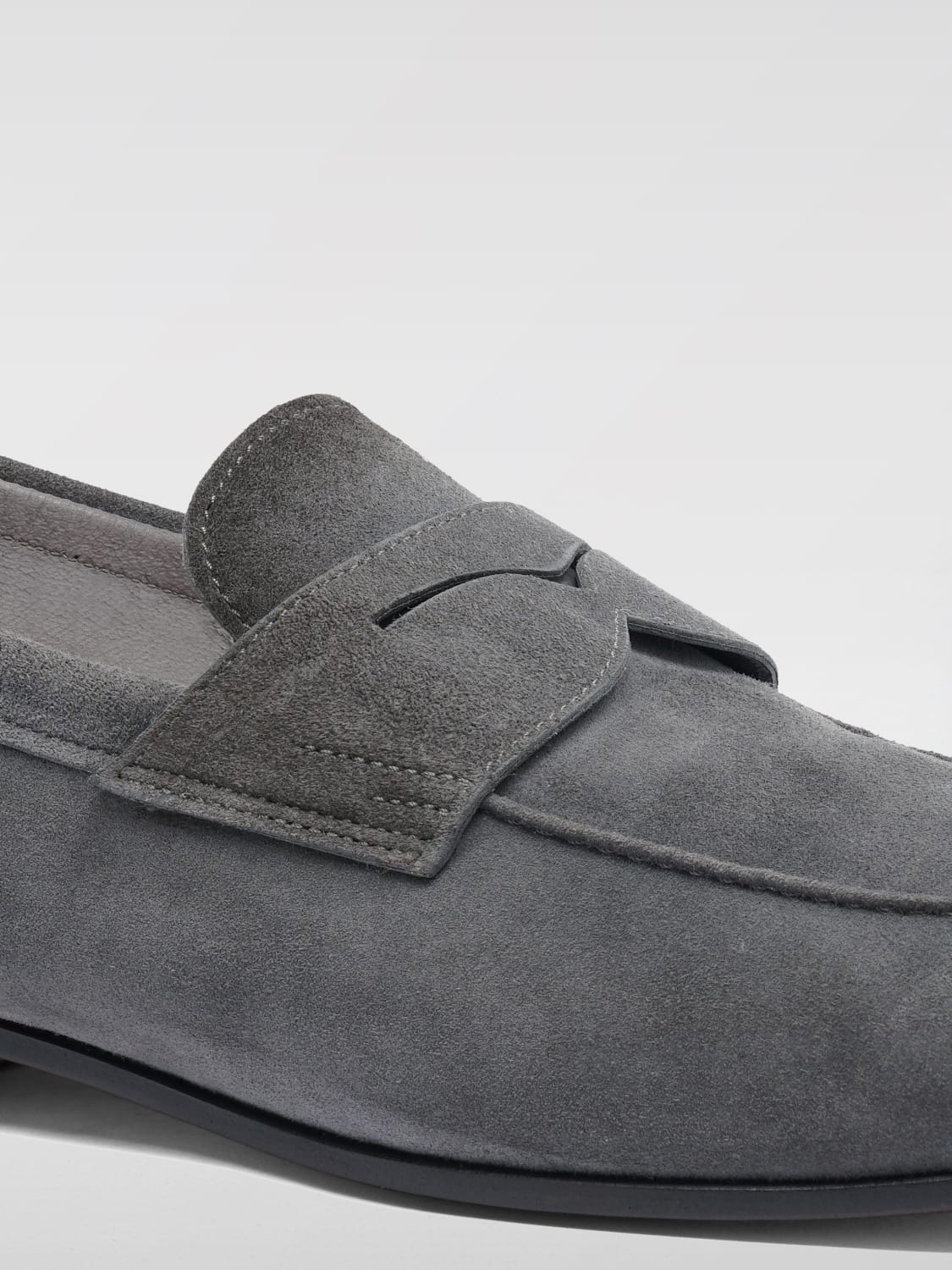 SANTONI MOKASSINS: Mokassins herren Santoni, Grau - Img 5